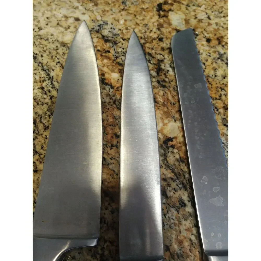 Kunstler Connoisseur 3-Piece Chef knife set. Solid Cutlery Bread Chef Carving